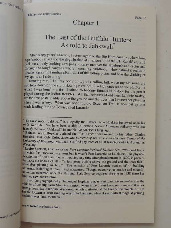 Hidalgo & Other Stories, The Complete Works of Frank T Hopkins, & Comprehensive Study- Frank Hopkins