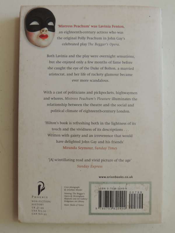 Mistress Peachum's Pleasure, The Life of Lavinia, Duchess of Bolton - Lisa Holton