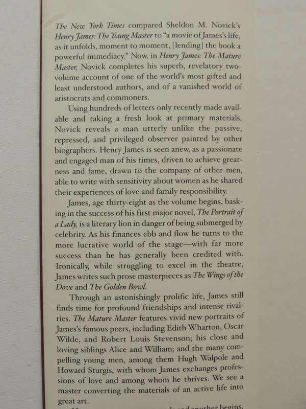 Henry James, TheMature Master - Sheldon M Novick