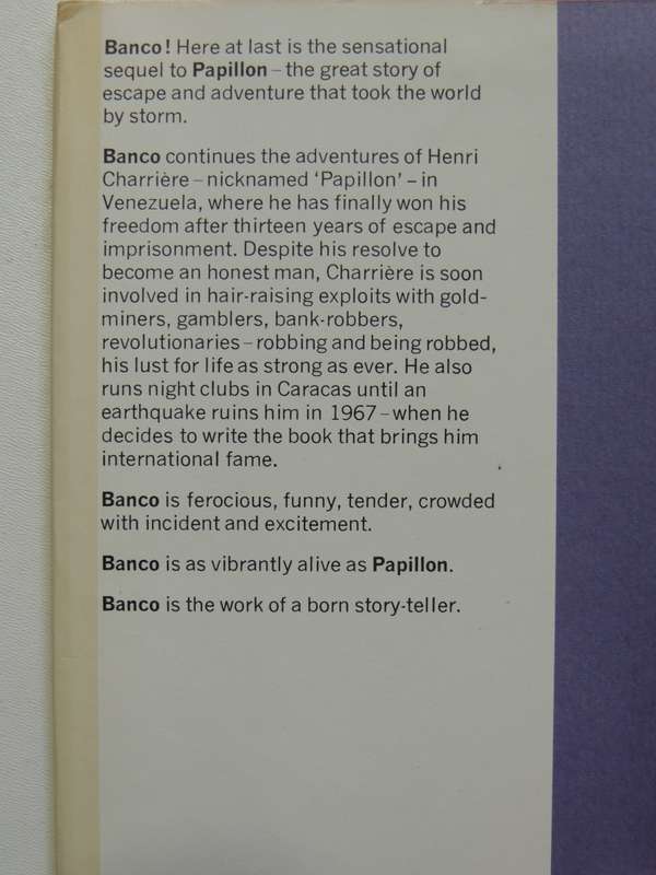 Banco - Henri Charriere        Hard Cover