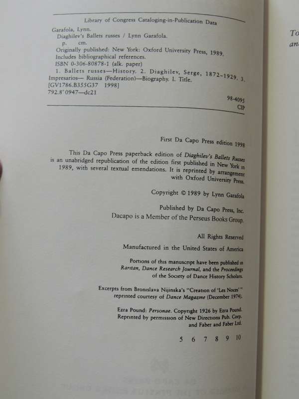Diaghilev's Ballets  Russes- Lynn Garafola