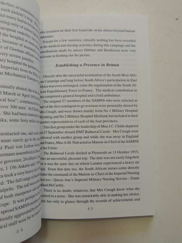 Military Nursing In South Africa, 1914-1994  Col. Dennis O. Stratford & Col. Hazel M. Collins
