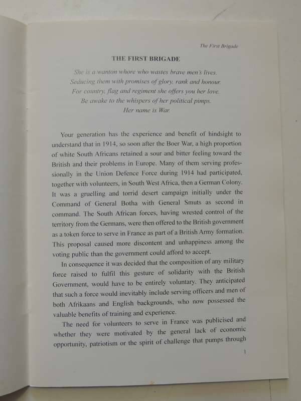 The Brigade - The Story Of Corporal Gareth Evans With The 1st SA Brigade In Egypt And Delville Wood