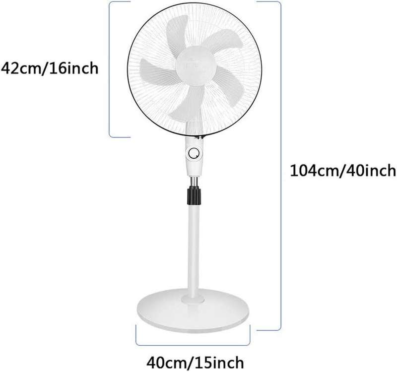 16` Solar Powered 3 Speed  Ocillating Fan