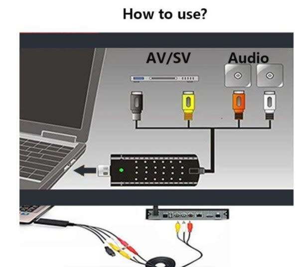 USB 2.0 Easy Cap TV DVD VHS Audio  Video Capture Adapter Converter