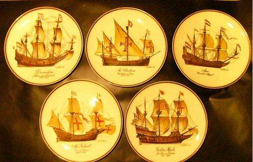 5 x Limited Edition Heritage Porcelain Ship Plates