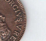 1931 UNION FARTHING !!! BROKEN DIE?? !!! RARE !!!
