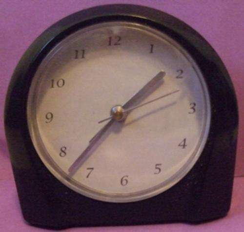 alarm clock tick watch bedside table bedroom assessories accesories time cheap bargain low price plastic black white