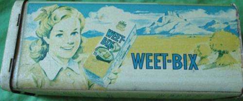 antique weet bix weetbix weet-bix tin 450g Bokomo 65 years story begun begin cereal breakfast storage kitchen collectable collector collection grain store metal old south africa atlantis product crazy Tuesday wacky wednesday snap friday special weekend bid buy now auction cheap low price bargain sale one only last  affordable