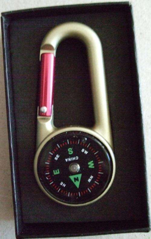 MineLab Aluminium Alloy Caribiner clip on Floating Compass