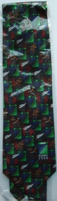 Rugby World Cup 1999 RWC Past Winners Tie winners of 1987, 1991 & 1995 clothing men man antique sport fans sport memoribilia blue red green lenght accesories ties business gift present christmas beautiful stripes flags bargain low price cheap must have bid buy now collection collector item collect closing soon crazy tuesday wacky wednesday snap friday weekend specials deal 