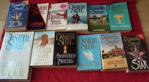 13 Danielle Steel Books book For Sale American novelist best selling author bestselling author copies sold novels bestsellers issued hardback published  fiction  Golden Globe nominations  Zoya Lightning Golden Moments Toxic Bachelors Secrets Sunset in St Tropez The Wedding H.R.H Answered Prayers Johnny Angel Wanderlust Star paper reading read soft cover label famous author romance drama thriller comedy bulk lot load lots library gift present birthday christmas special deal crazy price low price auction bid buy now must have collector item collection collector's item collect bargain cheap sale selling wow amazing beautiful writing poetry closing soon wednesday wacky snap friday tuesday weekend wealth families story stories rich 