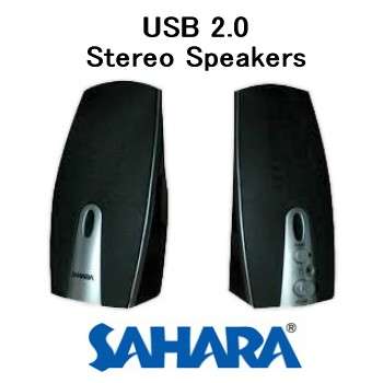 Sahara 200W (6W RMS) USB 2.0 Speaker Set with 3.5mm Audio Jack and 20Hz - 20KHz Frequency Response