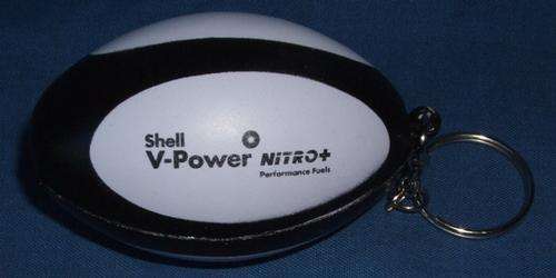 Shell V-Power small Rugby Ball Keyring