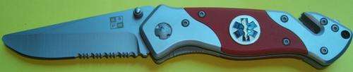 Paramedic Red & Silver Rescue Knife