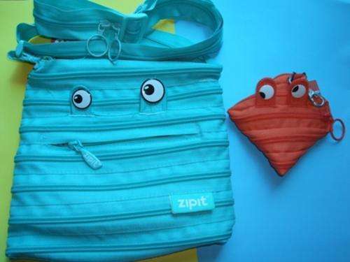 Zipit Monster Mini Shoulder Bag and Coin Purse set two match keys wallet phone other essentials inside   compartment one long zipper zippers Lightweight & portable external pocket Features monster eyes & teeth   adjustable zipper strap medium-sized items Material Polyester Pouches lunch money house keys safe holder clasp   fits easily on backpack or inside of a purse silver Circular easy zipping orange light blue green funky fun   kids children students bags accessories weird wacky smiling smile wide stationary school supplies pencil pen   case eyes and teeth friendly personality present gift birthday christmas valentinesday mothersday holidays new   years closing soon must have bid buy now collect collection collectable item sale bargain low price cheap   crazy tuesday wacky wednesday snap friday special weekend auction