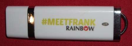 #MeetFrank Rainbow white Eight 8 Gig 8gb Flashdrive FAT32  Capacity Red LED indicator new second hand used red silver compact pocket size storage data computers pc laptop traveling music study files storing device gadgets electronic gift present fathersday christmas birthday valentinesday mothersday new years holidays closing soon bid buy now cheap bargain low price deal auction crazy tuesday wacky wednesday snap friday special weekend sale clearance stock only last promo promotional item 