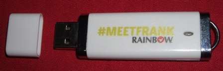 #MeetFrank Rainbow white Eight 8 Gig 8gb Flashdrive FAT32  Capacity Red LED indicator new second hand used red silver compact pocket size storage data computers pc laptop traveling music study files storing device gadgets electronic gift present fathersday christmas birthday valentinesday mothersday new years holidays closing soon bid buy now cheap bargain low price deal auction crazy tuesday wacky wednesday snap friday special weekend sale clearance stock only last promo promotional item 