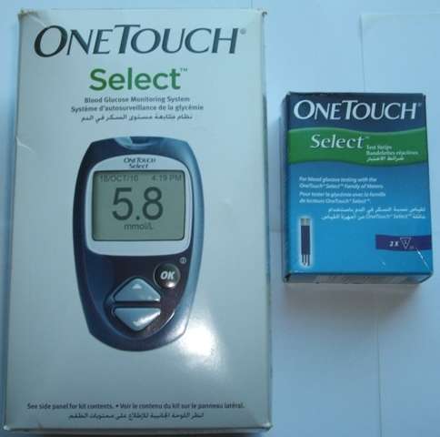 One Touch Select Glucose Monitor with 50 Test Strips Combo