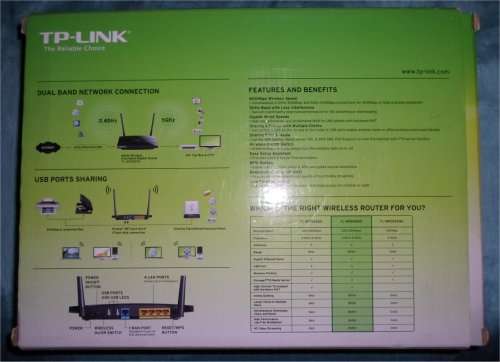 TP-Link N600 Wireless Dual Band Gigabit Router (TL-WDR3600) - 2.4Ghz and 5Ghz with Twin USB Ports