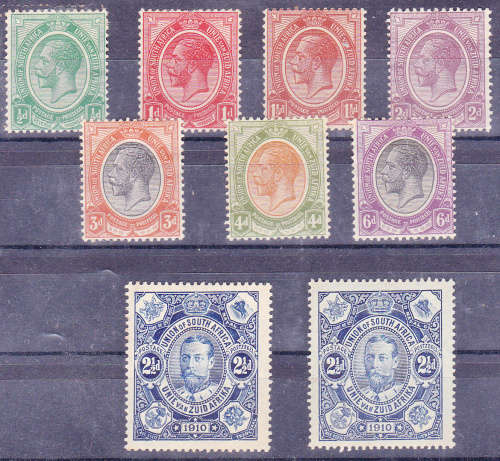 Union of South Africa Kings Heads Mint Hinged, see scans