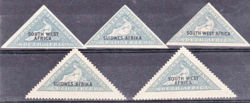 1926 South Africa overprinted South West Africa on one line. See scan.