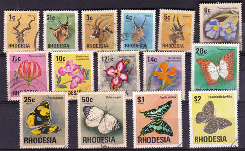 Rhodesia full sets, used, with additional printings,  View scans