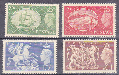 ENGLAND 1951, 3 May. St GEORGES and the DRAGON, set, MH, CV £90, view scans.