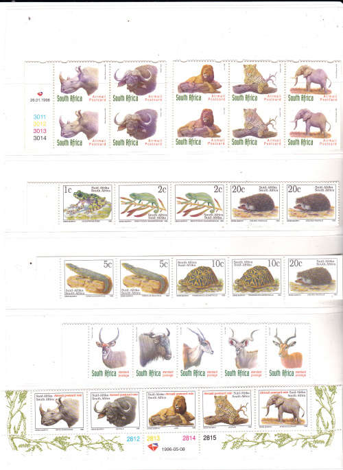 RSA 1996/98, setenant strips of five, MNH, view scans and read below