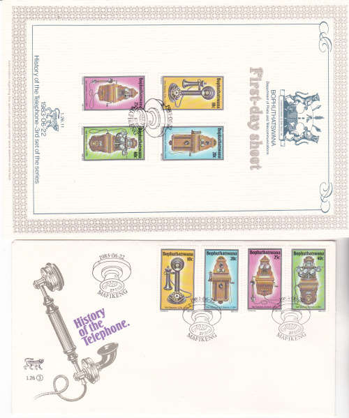 BOPHUTHATSWANA 1983. HISTORY OF TELEPHONE, lot, MH, View scans