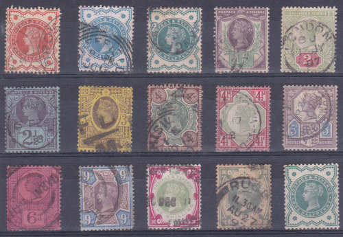 Great Britain 1887 Queen Victoria used hinged set, CV+- R4600.00, view scans and read below