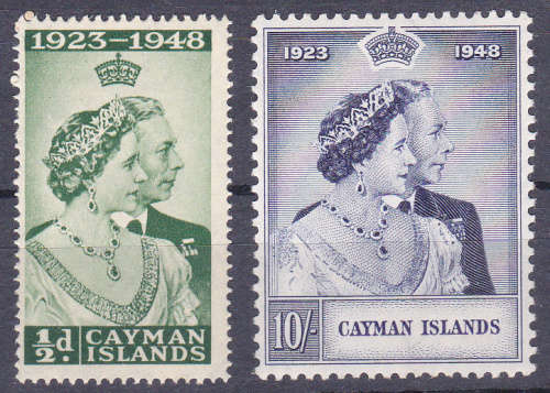 CAYMAN ISLANDS, 1948, Silver Wedding, set, MH, CV+/- R442.00, view scans