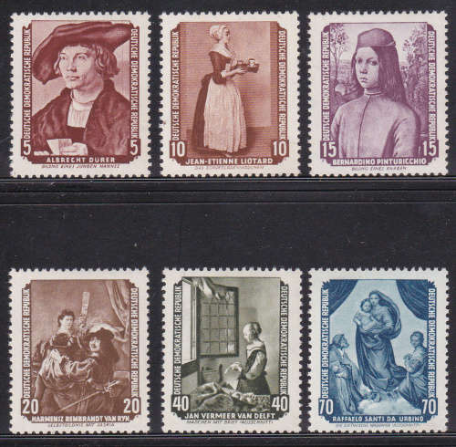 For Herbert only....GERMANY DDR 1955, 15 Dec. Famous Paintings, CV +-R595.00, view scans