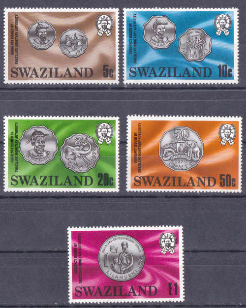 SWAZILAND 1979, 6 Sept. Coins, set, MH, CV+/-R 55.00 view scans