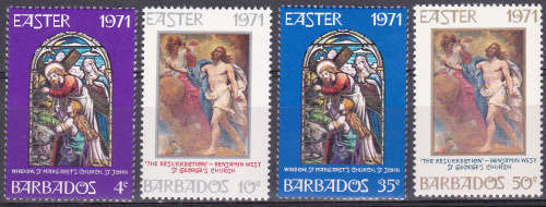 BARBADOS 1971, 7 April. EASTER, set, MNH, CV +/-R 15.00 view scans