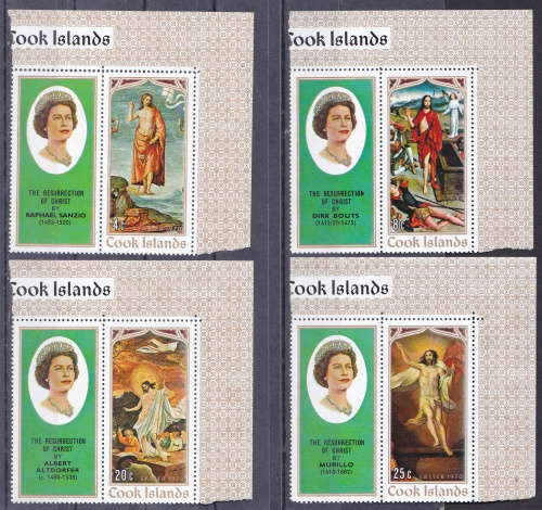 COOK ISLANDS 1970 12 March. Easter. Marginal tags, MNH, CV R ???? view scans