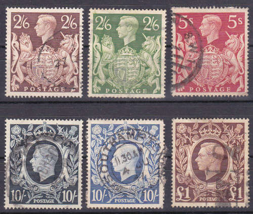 ENGLAND, 1939-1948, KING GEORGE VI, set, used. CV +/-R1,122.00 view scans