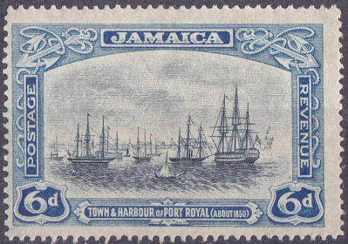 JAMAICA 1922, 5 Dec. Port Royal, single, MH, CV +/-R 180.00 view scans