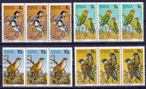 SWA 1974, 13 Feb. Rare Birds of S.W.A, mint set of 4. CV R  345.00 view scans