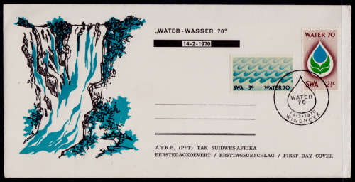 SWA, 1970, 14 Feb. "Water - Wasser 70" -  FDC, view scans.