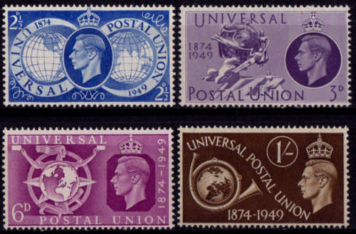 GREAT BRITAIN, 1949 10 Oct. 75th Anniv of UPU, full set, mint, not hinged. CV+- R 31.00 view scans