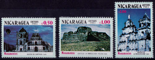 NICARAGUA 1983, 25 March. MONUMENTS, set, MNH. CV+/- R 25.00 view scans