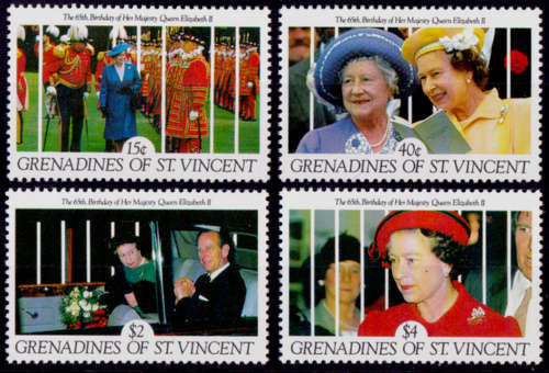 GRENADINES OF ST VINCENT 1991, 5 July. 65th ANNIV BIRTH of QEII, set, MNH, CV +/-R 122.00 view scans
