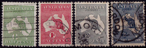 AUSTRALIA 1913, 2 Jan. DEFINITIVE ISSUES, short set, UH, CV +/-R 450.00 view scans