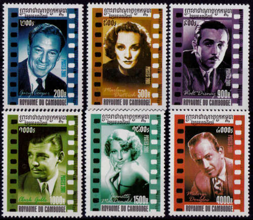 CAMBODIA 2001, 25 April. CINEMA ACTORS, set, MNH. CV +/-R 96.00 view scans