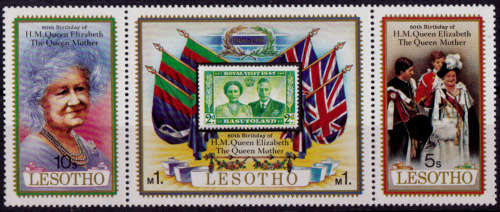 LESOTHO 1980, 1 Dec. 80th Anniv Birth Queen Mother, minisheet, MNH, CV +/-R 30.00 view scans