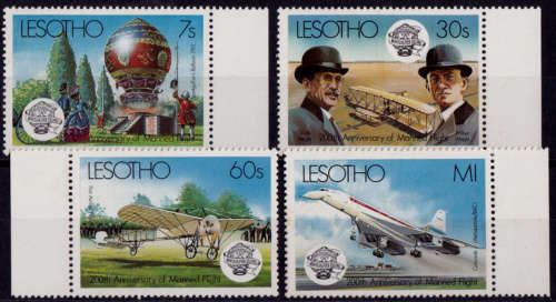LESOTHO 1983, 11 July. 200th ANNIV of MANNED FLIGHT, set, MNH, CV +/-R 65.00 view scans
