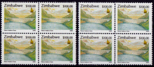 ZIMBABWE 2000, 25 Jan. Fauna, Industry and Development, $100 blocks, MNH, CV +/-R 768.00 view scans