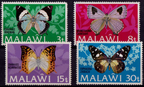 MALAWI 1973, 7 Feb. BUTTERFLIES, set, MH, CV +/-R 227.00 view scans