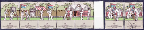 AUSTRALIA 1977, 9 March. 100th ANNIV AUSTRALIAN TEST CRICKET, set, MH, CV +/-R 36.00 view scans
